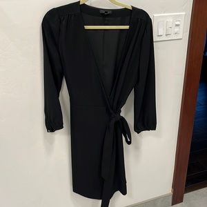 Jcrew black wrap dress